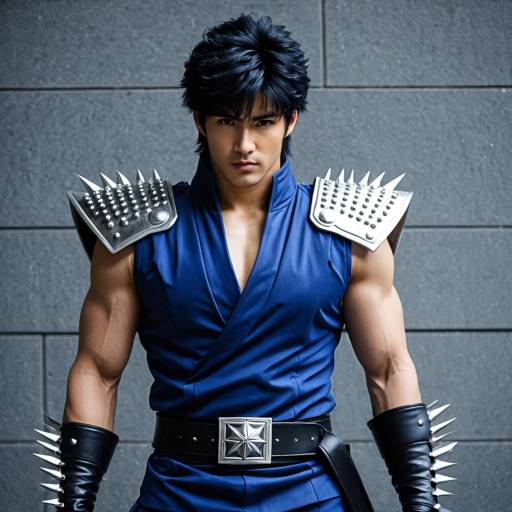 Kenshiro-inspired Dark Blue Cosplay Outfit
