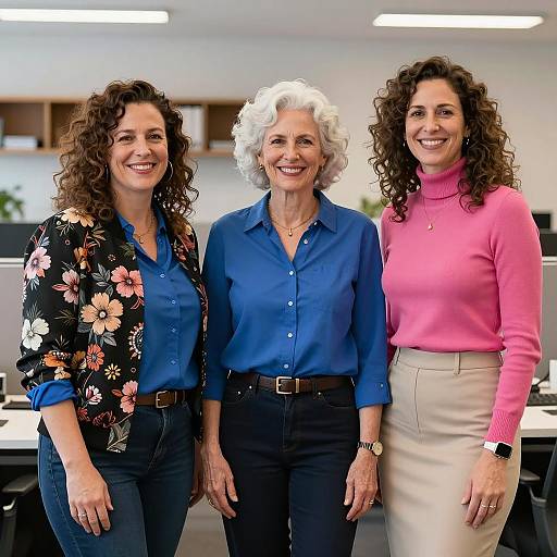 Joyful Women United in the Office