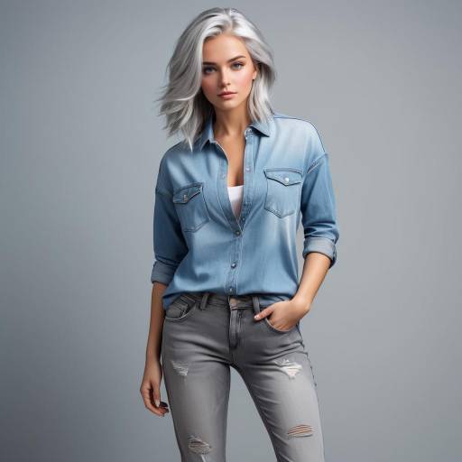 Muscular Woman in Casual Fashion Pose Muscular Woman in Casual Fashion Pose