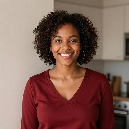 Warm Portrait of Smiling Black Woman