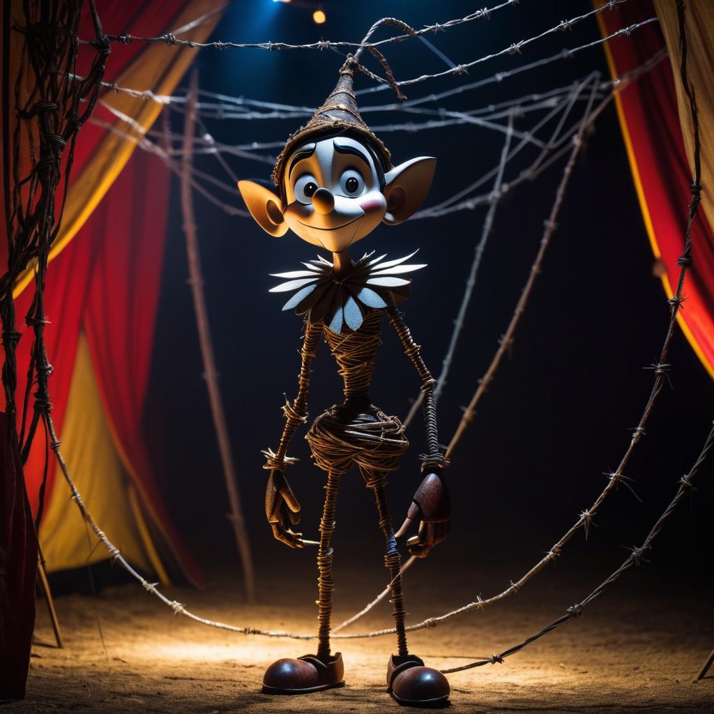 Twisted Pinocchio in a Haunted Circus