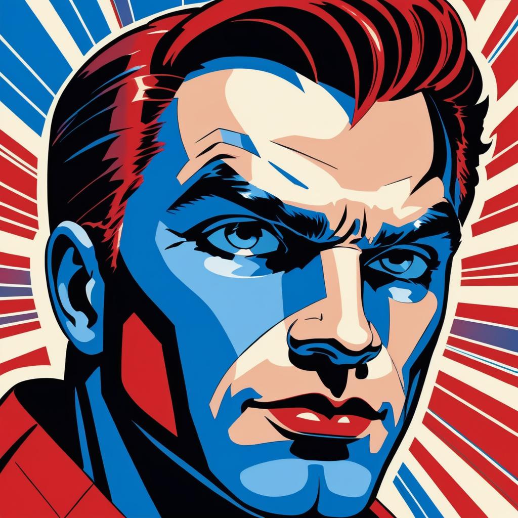 Comic Book Style Superhero Portrait