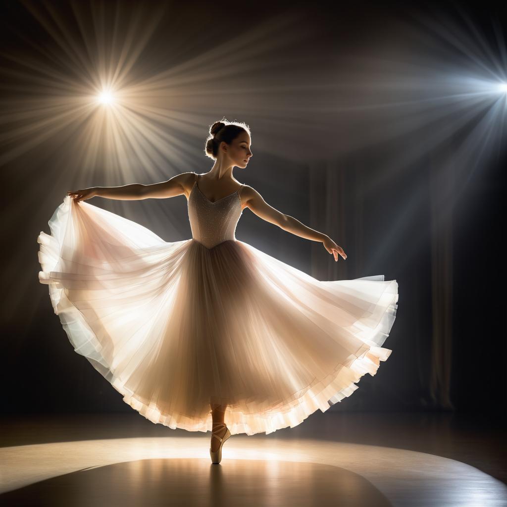 Elegant Ballerina in Ethereal Lighting