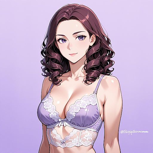 Confident Sportswoman in Lace Lingerie
