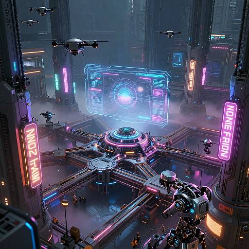 Cyberpunk Zone-Tron Tech Landscape