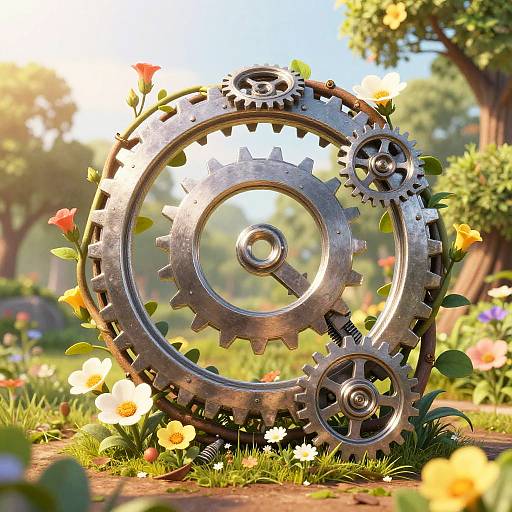 Nature Meets Technology: Surreal Growth