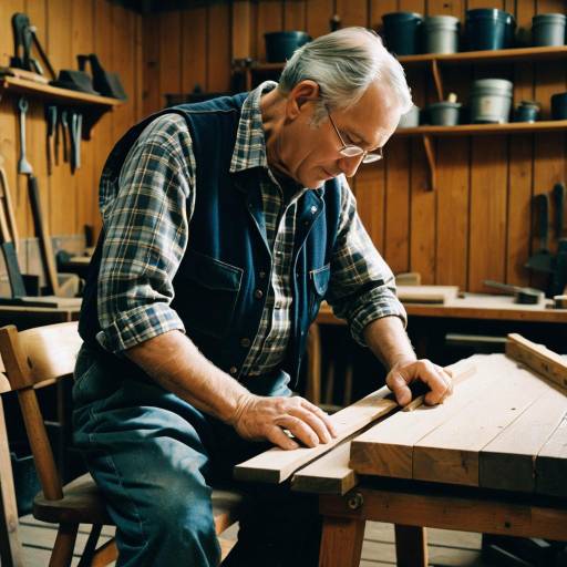 Nostalgic Carpenter in Warm Workshop