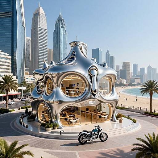 Futuristic Gaudi-Style Luxury Bike Shop