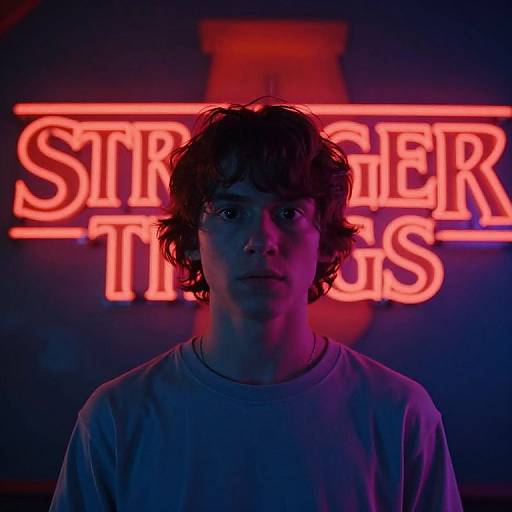 Neon Portrait Inspired by Stranger Things