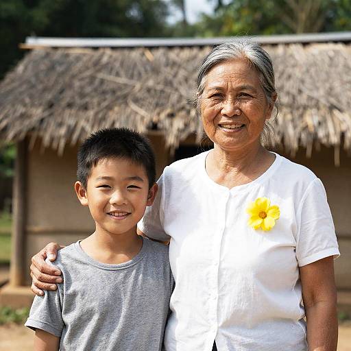 Smiling Generations in a Rustic Setting
