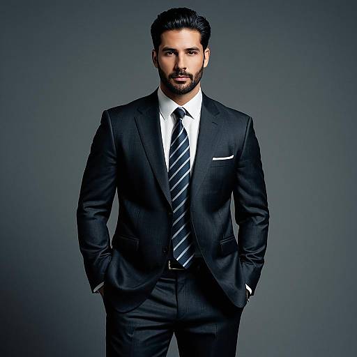 Realistic Portrait of a Suited Man