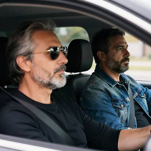 Serious Ride: Two Men in a Car