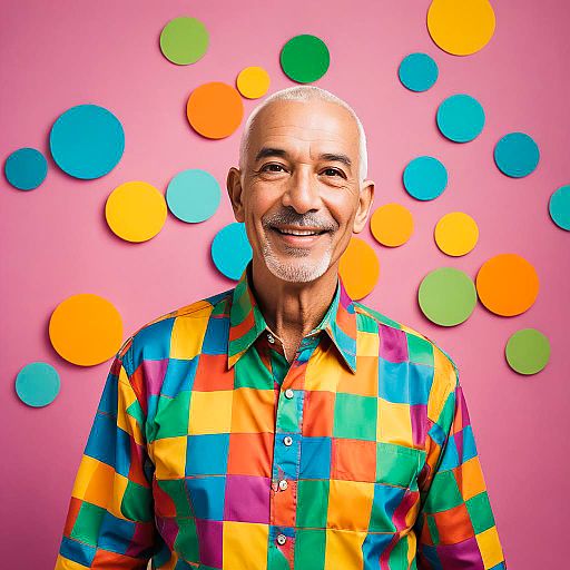 Joyful Older Man in Retro Photo Shoot Joyful Older Man in Retro Photo Shoot