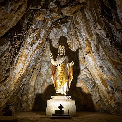 Holy Cave of Covadonga Stock Image