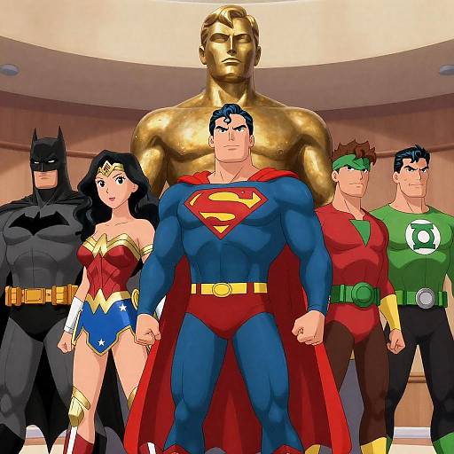 Epic Superhero Team in Dynamic Pose