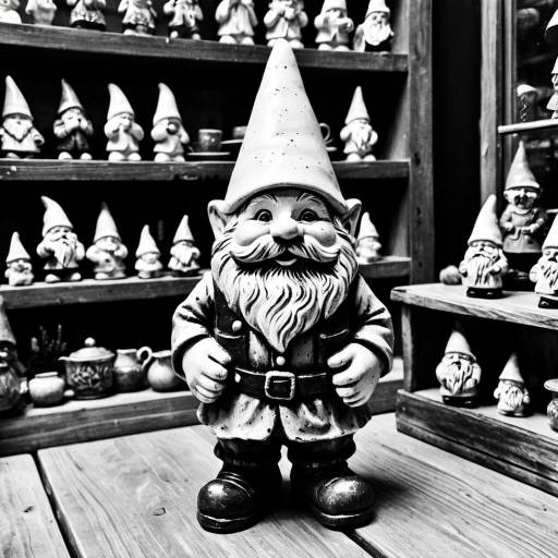 Ceramic Gnome Figurine in Antique Shop