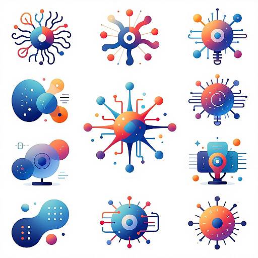 Abstract AI and Machine Learning Clipart