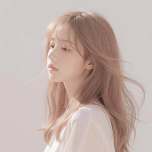 Serene Pastel Portrait of Young Woman