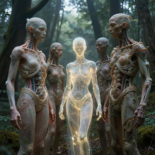 Mystical Distorted Anatomy Fantasy Scene