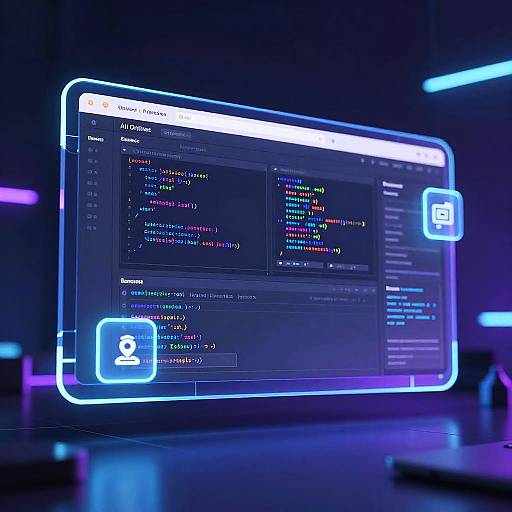Futuristic AI Editor Interface Design