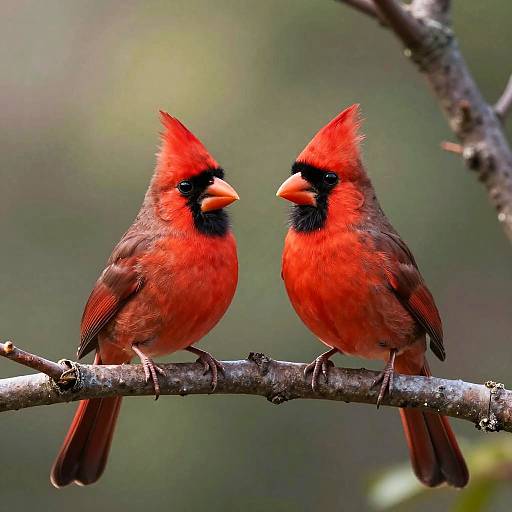 Vibrant 2D Cardinals on Branch