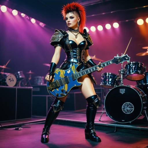 Epic Punk Band Performance in Armor