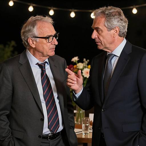 Intense Dialogue Between Two Professionals