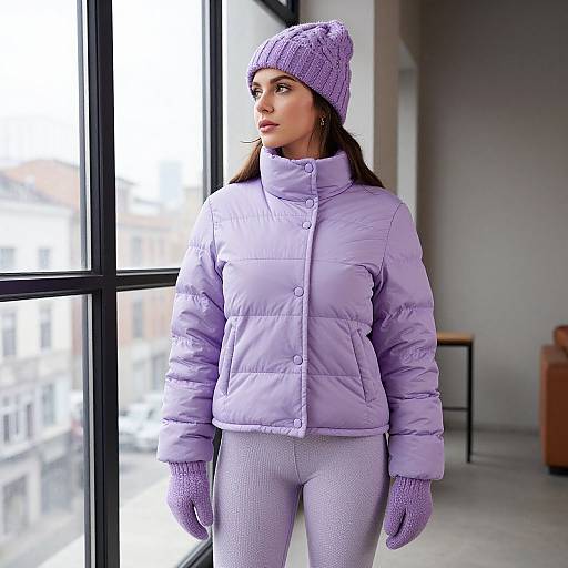 Winter Chic Petite Woman in Pastels