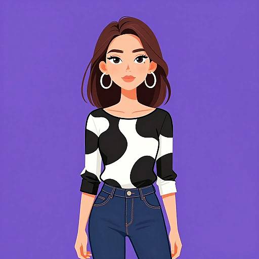 Stylish Woman in Casual Outfit