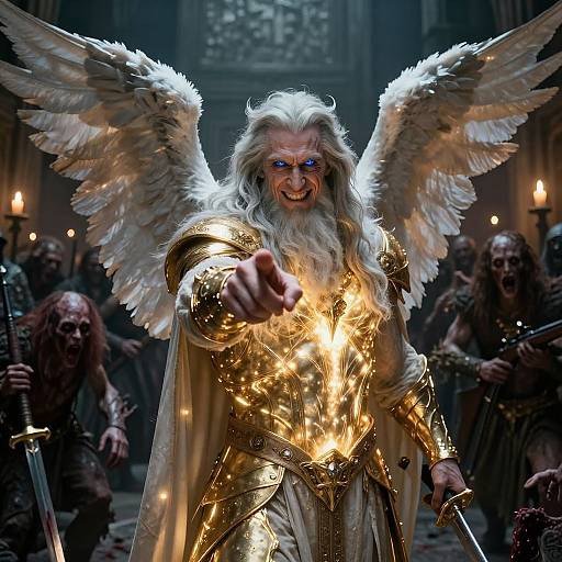 Menacing Celestial Archangel Battlefield