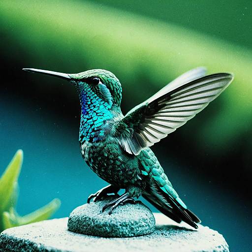 Small Sandstone Hummingbird Statue