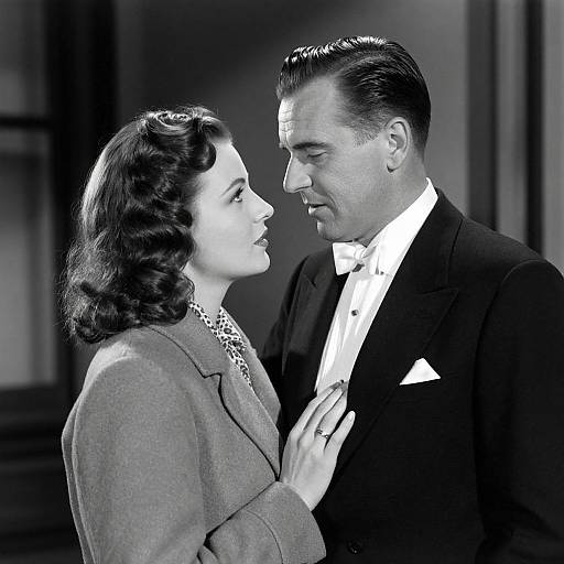 Vintage Black-and-White Movie Scene