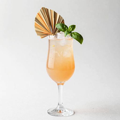 Icy Peach Basil Spritzer Minimal Poster