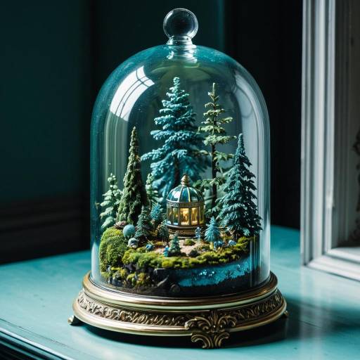 Miniature Forest Under Glass Dome