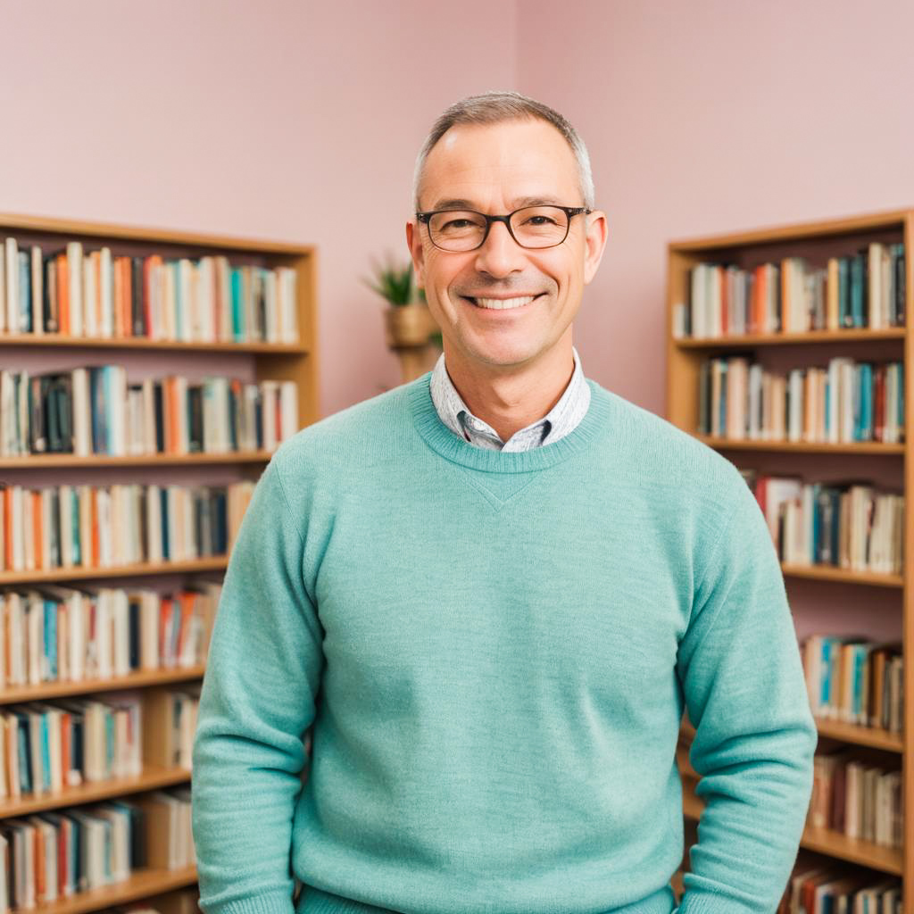 Contemporary Librarian Portrait in Pastels