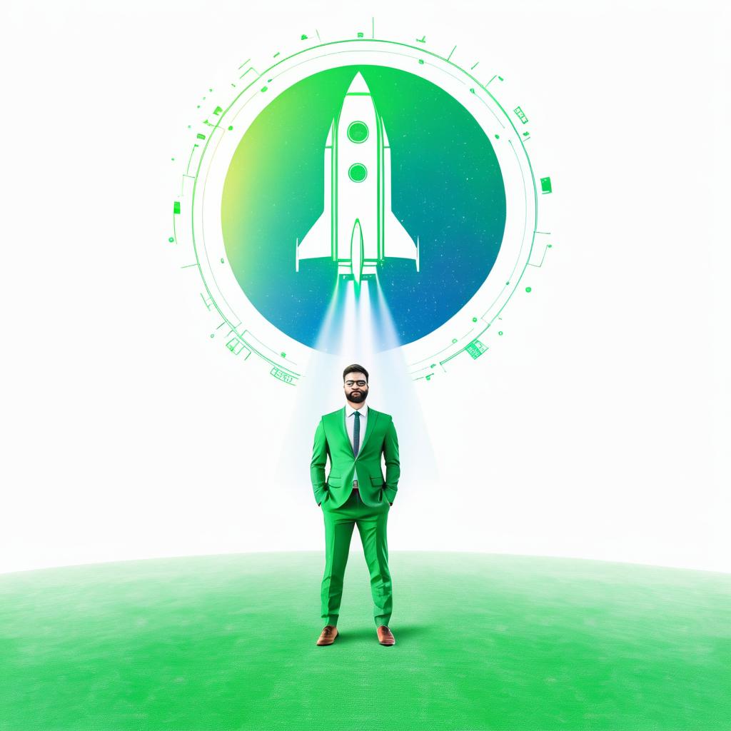 Futuristic Business Person Portrait