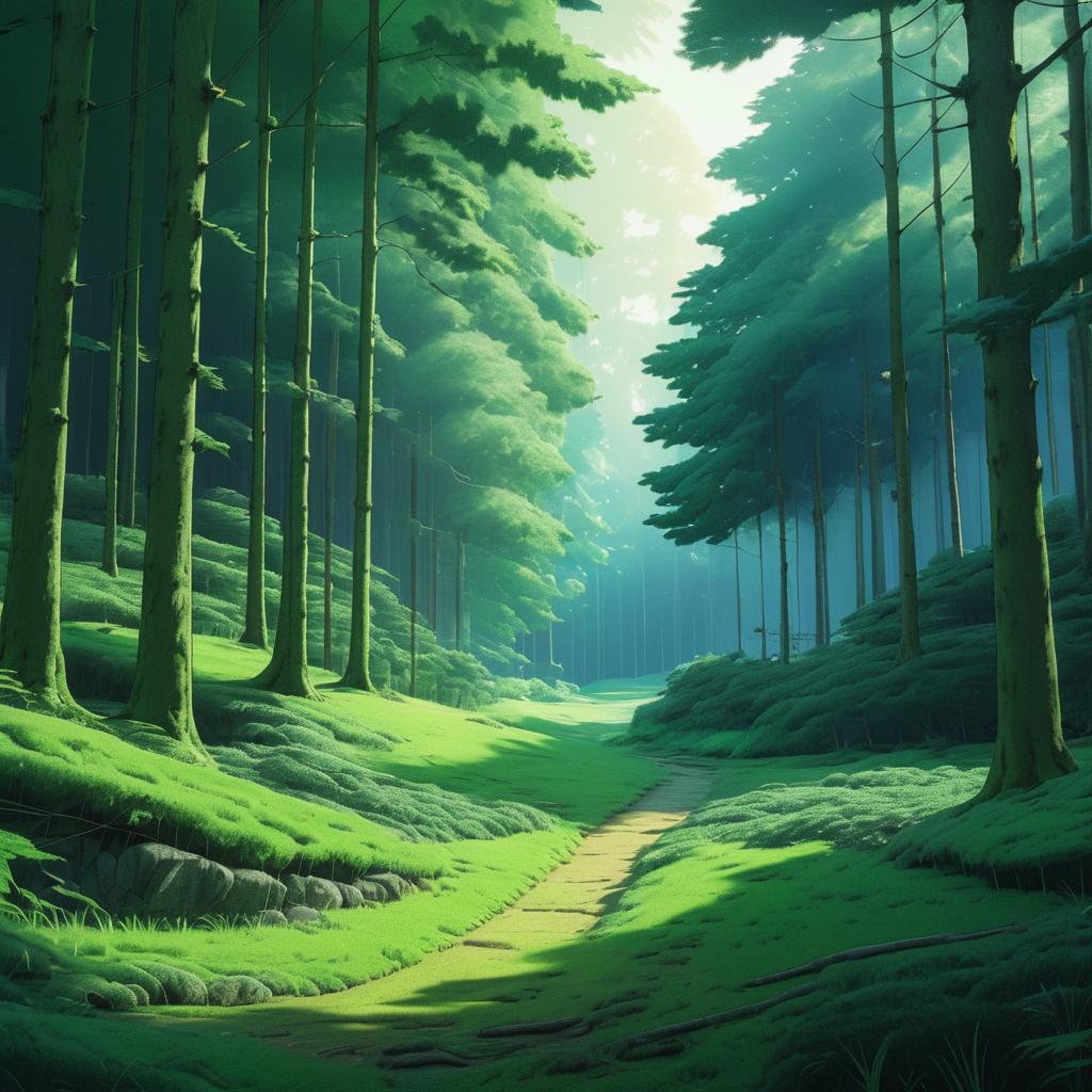 Serene Forest Clearing Concept Art