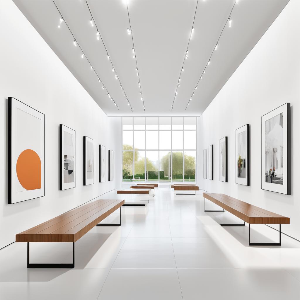 Elegant Contemporary Art Gallery Rendering