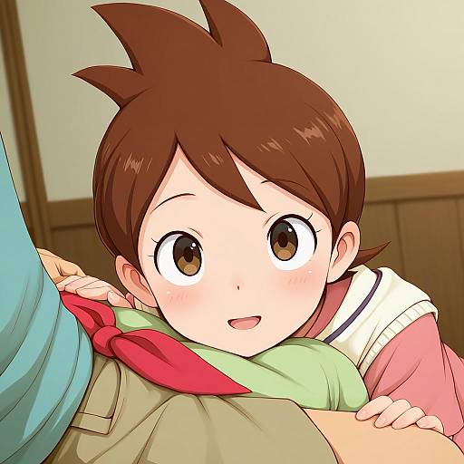 Illustration of Amano keita, youkai watch in the style of Niwatori kokezou