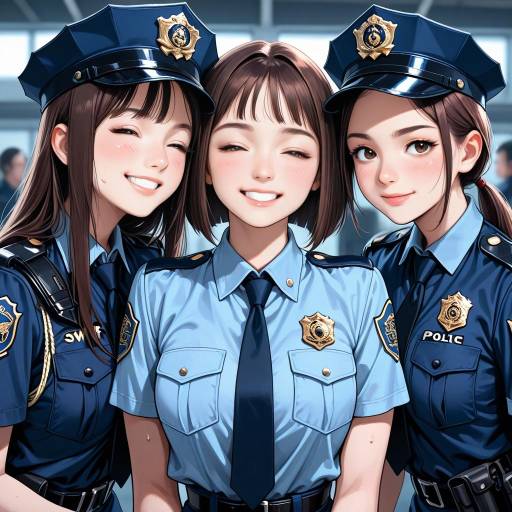 Three Smiling Female Police Officers