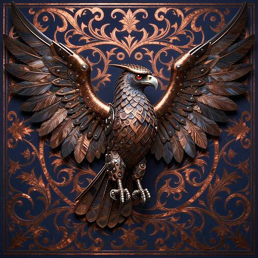 Gothic Harpy with Mechanical Wings