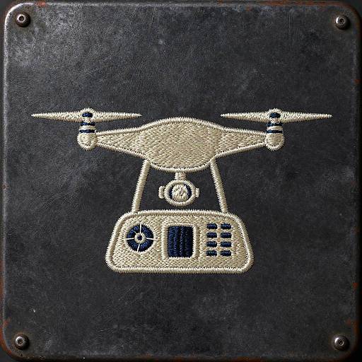 Minimalist Brutalist Drone Controller Emblem