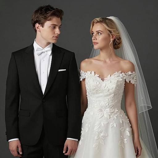 Elegant Wedding Couple Portrait