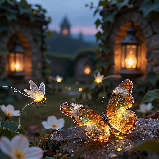 Celestial Twilight Ivy-Covered Ruins