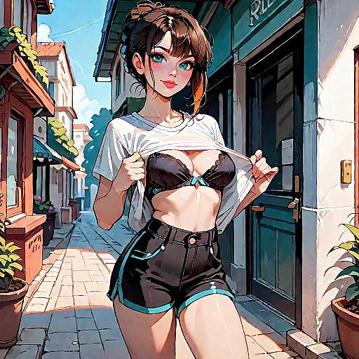 Irresistible College Girl Outdoors