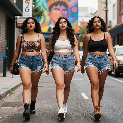 Confident Thick Latinas in Urban Style