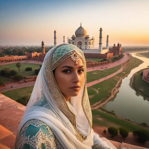 Sunset Portrait of a Veiled Woman Sunset Portrait of a Veiled Woman