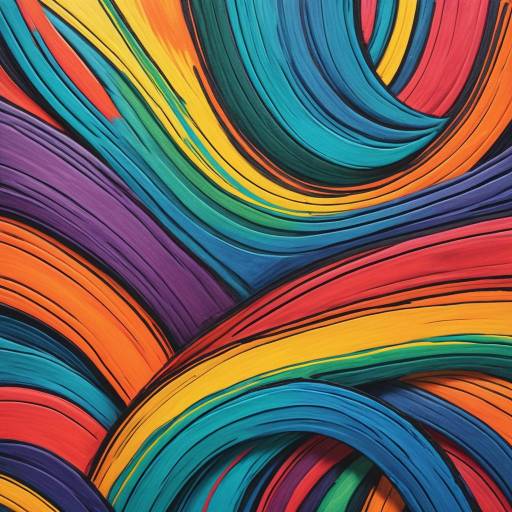 Vibrant Abstract Crayon Sketch Expression