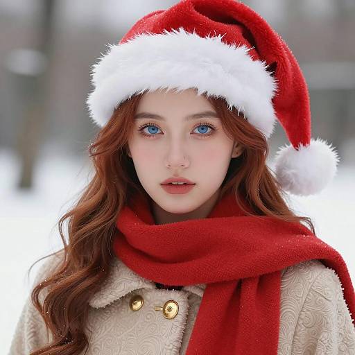 Elegant Winter Fashion Portrait of Woman