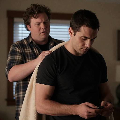 Intimate Moment in a Dimly Lit Room